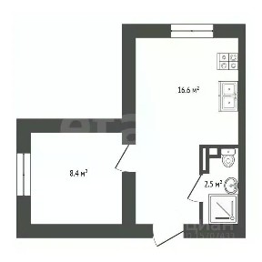 Продаются 1-комн. апартаменты, 27,5 м²