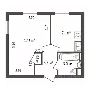 Продается 1-комн. квартира, 31,6 м²