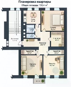 Продается 3-комн. квартира, 100,4 м²
