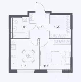 Продается 1-комн. квартира, 36,1 м²