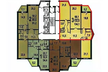 Продается 3-комн. квартира, 130,8 м²