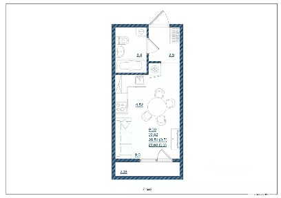 Продается студия, 21,6 м²