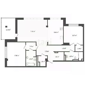 Продается 2-комн. квартира, 125,1 м²