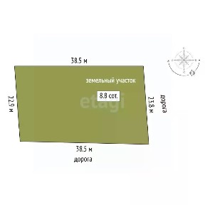 Продается участок, 8,85 сот.