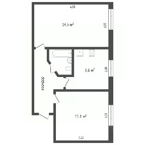 Продается 2-комн. квартира, 39,4 м²