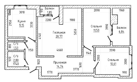 Продается 3-комн. квартира, 82 м²