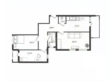 Продается 3-комн. квартира, 106,7 м²
