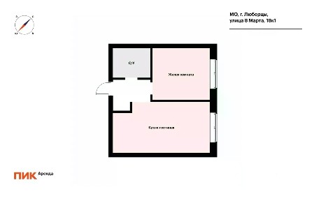 Сдается 2-комн. квартира, 35,6 м²