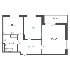 Продается 2-комн. квартира, 58,5 м²