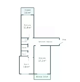 Продается 2-комн. квартира, 50,6 м²