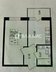 Продается 1-комн. квартира, 33 м²