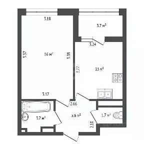Продается 1-комн. квартира, 40,5 м²