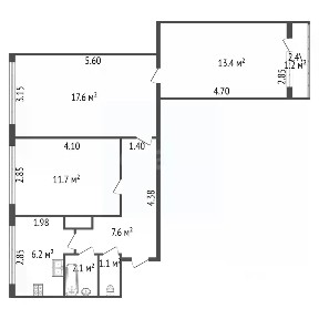 Продается 3-комн. квартира, 60 м²