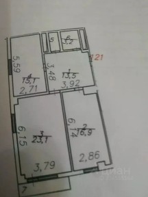Продается 2-комн. квартира, 73,5 м²
