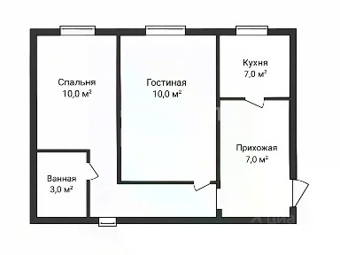 Продается 2-комн. квартира, 52,6 м²