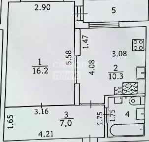 Продается 1-комн. квартира, 42,3 м²