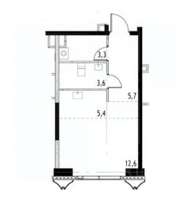 Продается студия, 30,6 м²