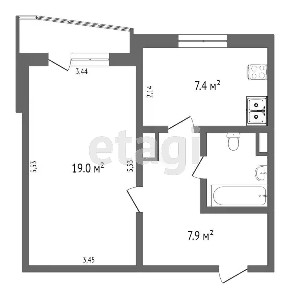 Продается 1-комн. квартира, 36,4 м²