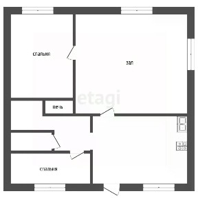 Продается 1-этажный дом, 51,5 м²