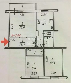 Продается 3-комн. квартира, 64,9 м²