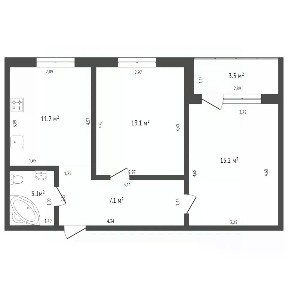 Продается 2-комн. квартира, 49,6 м²