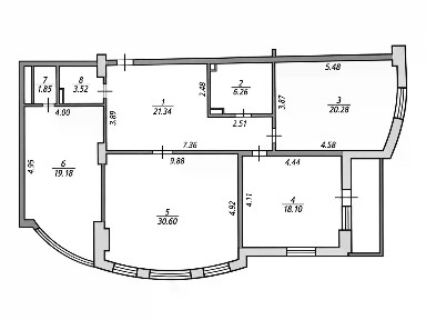 Продается 3-комн. квартира, 124,6 м²