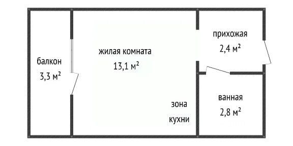 Продается студия, 18,3 м²