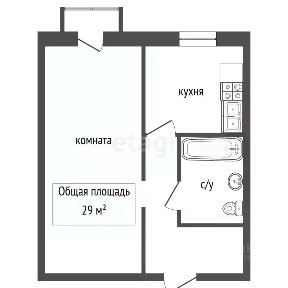 Продается 1-комн. квартира, 29 м²