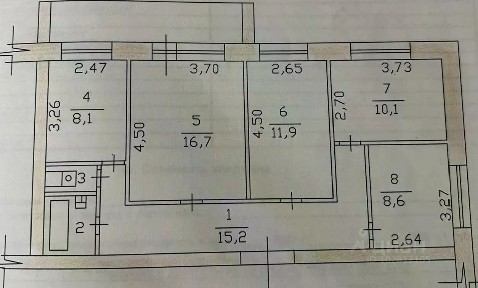Продается 4-комн. квартира, 74,3 м²