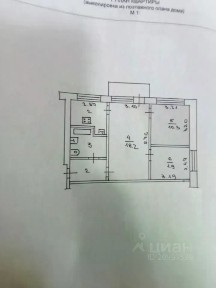 Продается 3-комн. квартира, 50,4 м²