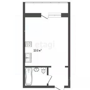Продается студия, 25,5 м²