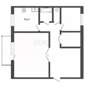 Продается 2-комн. квартира, 52,1 м²