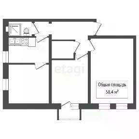 Продается 3-комн. квартира, 58,4 м²