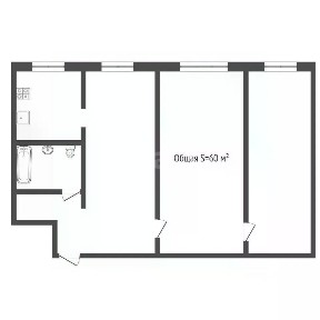 Продается 3-комн. квартира, 58 м²