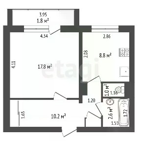Продается 1-комн. квартира, 40,4 м²