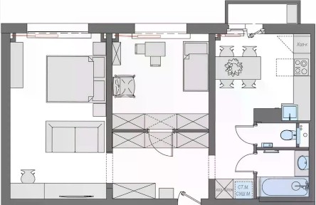 Продается 2-комн. квартира, 52,7 м²