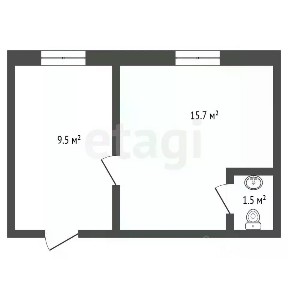 Продается 1-комн. квартира, 26,7 м²