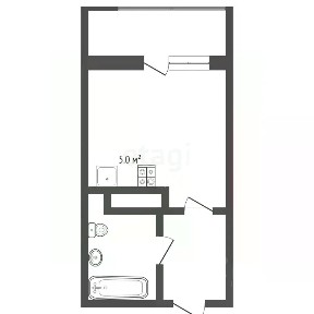 Продается студия, 24,4 м²