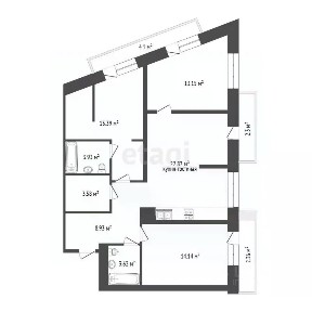 Продается 3-комн. квартира, 85,67 м²