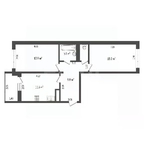 Продается 2-комн. квартира, 55 м²