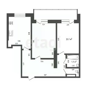Продается 2-комн. квартира, 63,9 м²