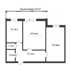 Продается 2-комн. квартира, 45,9 м²