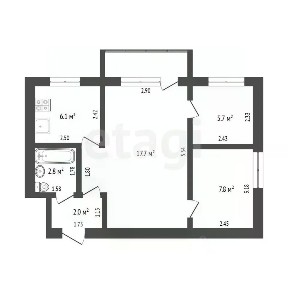 Продается 3-комн. квартира, 41,2 м²