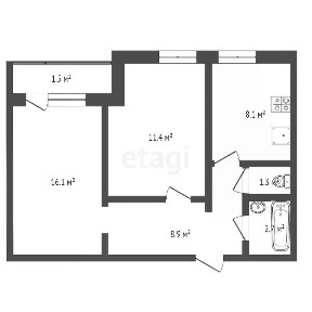 Продается 2-комн. квартира, 46,4 м²