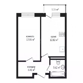 Продаются 1-комн. апартаменты, 36,4 м²
