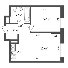 Продается 1-комн. квартира, 36,1 м²