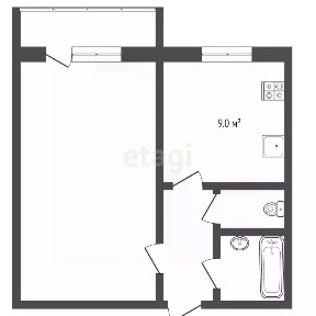 Продается 1-комн. квартира, 33,5 м²