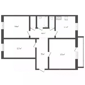 Продается 3-комн. квартира, 61,7 м²