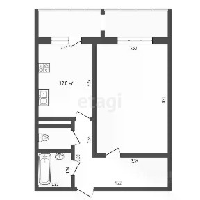 Продается 1-комн. квартира, 35,6 м²