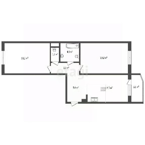 Продается 2-комн. квартира, 66,1 м²